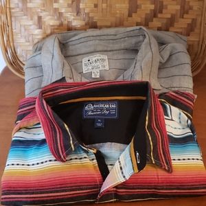 2 Mens long-sleeved button ups LUCKY/ American rag